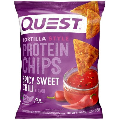 Quest Nutrition Tortilla Style Protein Chips - Spicy Sweet Chili - 4pk/1.1oz
