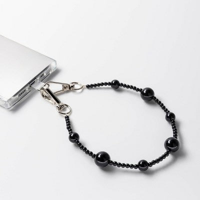 Hello Lux Phone Wristlet - Mixed Black Beads