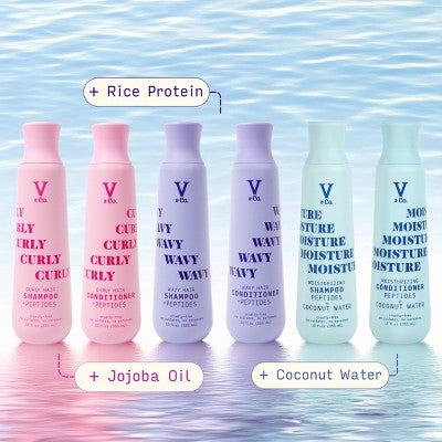 V&Co. Beauty Wavy Hair + Peptide Shampoo 12 fl oz