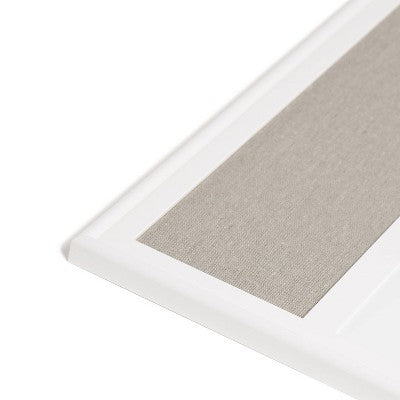 U Brands 17''x 23'' Minimal Deco Frame Combination Board Gray Linen/White: Magnetic Whiteboard & Bulletin Board (LOCAL PICKUP ONLY)
