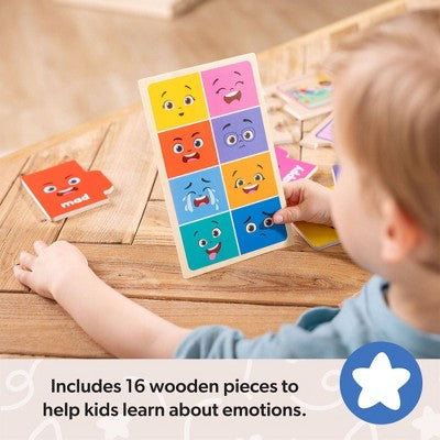 Melissa & Doug Ms. Rachel Big Feelings Wooden Matching Puzzles Emotions Regulation Preschool Learning Toy for Boys and Girls