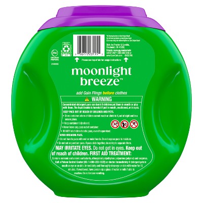 Gain Moonlight Breeze Super Flings Plus Laundry Detergents - 32ct: High Efficiency, Cold Water, Deep Cleaning, Odor Control