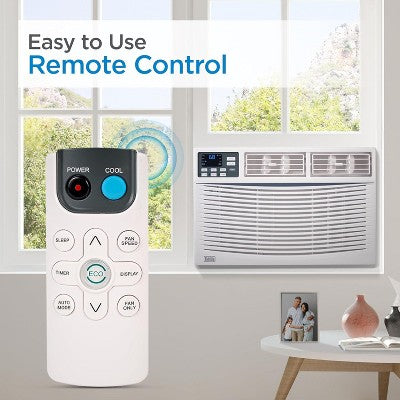 BLACK+DECKER Window Air Conditioner 8,000 BTU, Cools Up to 350 Sq. Ft., Remote Control, 3 Cooling Speeds and Fan Only Function, BWAC08WTB, White (LOCAL PICKUP ONLY)