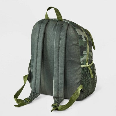 Boys' 16" Two Pocket Camo Backpack - Cat & Jack Green