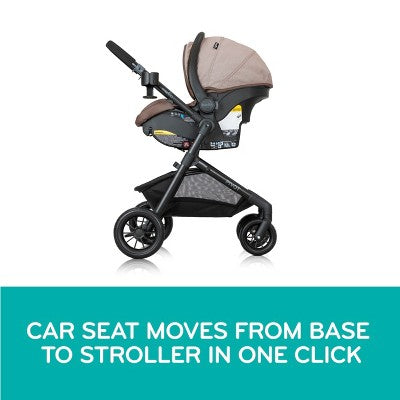Evenflo Pivot Modular Travel System with LiteMax Infant Car Seat with Anti-Rebound Bar - Dusty Rose (LOCAL PICKUP ONLY)