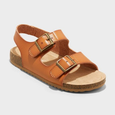 Toddler Reagan Footbed Sandals - Cat & Jack Cognac 12T