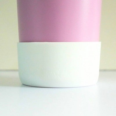 CharCharms Water Bottle Boot White: Silicone Drinkware Accessory, Dishwasher-Safe, Fits 3" Width, Hot/Cold Beverages