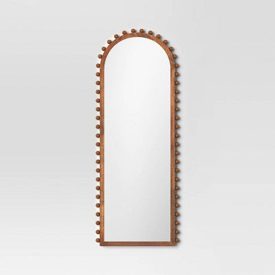 25"x65" Carved Beaded Floor Mirror - Threshold (LOCAL PICKUP ONLY)
