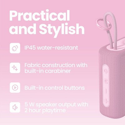 GEMS Wireless Beach Speaker - Soft Pink