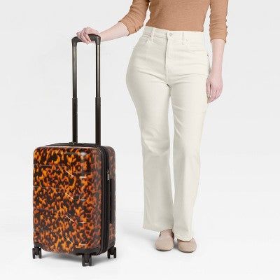 Carry On Spinner Wheels Suitcase Assorted Browns - Open Story