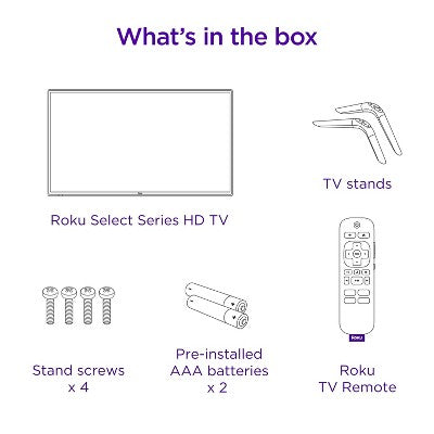 Roku 32" Select Series 720p HD Smart Roku TV with Roku TV Remote (LOCAL PICKUP ONLY)