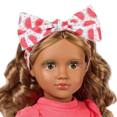 Our Generation Bella 18" Doll and Real Slime with Spa-Themed Accessories - Dark-Blonde Hair/Hazel Eyes