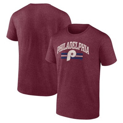 MLB Philadelphia Phillies Men's Bi-Blend Short Sleeve T-Shirt - XXL: Cotton-Polyester Blend, Tagless, Crew Neck
