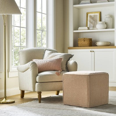 Lumbar Basketweave with Tassel Peach - Threshold Designed with Studio McGee
