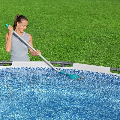 Bestway Cordless Pool Vacuum for Up to 10 Ft Pools, AquaTech Cordless Vacuum Cleaner - Adjustable Pole, Debris Compartment, and AA Battery Operated (LOCAL PICKUP ONLY)
