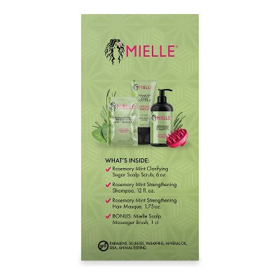 Mielle Organics Rosemary Mint Thickening Hair Treatment Cream Gift Set - 19.75oz/4pk