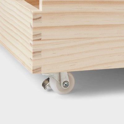 Large Wood Bin with Wheels - Brightroom (LOCAL PICKUP ONLY)
