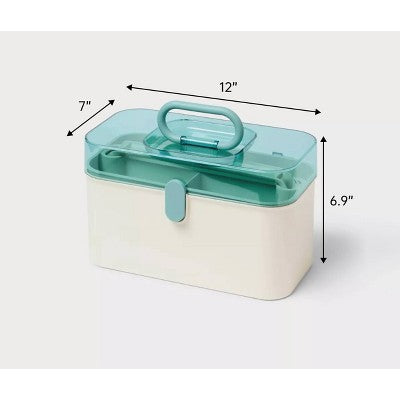 Lidded Storage Caddy Blue - Brightroom
