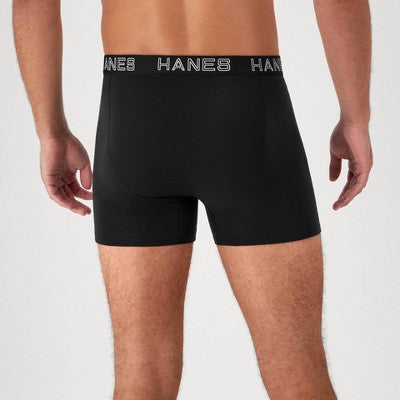 Hanes Premium Men's 3pk Trunks Total Support Pouch - Black/Gray S
