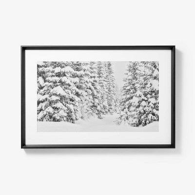 30"x20" Winter Tree Scene Framed Wall Art Print - Threshold designed with Studio McGee (LOCAL PICKUP ONLY)
