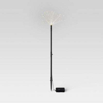 3pk Starburst Dandelion Sprig Battery LED Outdoor Light Stakes Black/White - Threshold