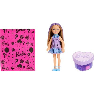 Barbie Party Unboxed Glam Party Series Chelsea Doll & Accessories with 6 Surprises