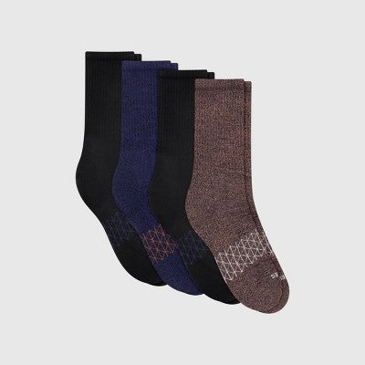 Hanes Men's 4pk Crew Socks Pack, Absolute Comfort, Cushioned Performance Socks for Men - Blue/Orange/Black 6-12
