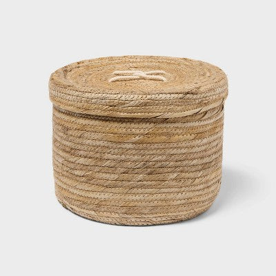 Round Banana Twist Basket with Lid - Brightroom