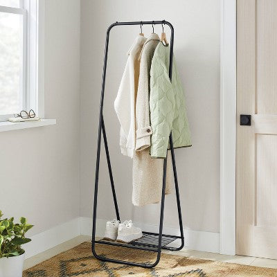 Narrow Clothing Rack with Shoe Shelf - Brightroom