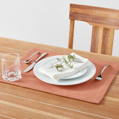 Cotton Solid Placemat Pink - Threshold