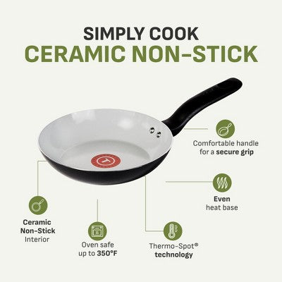 T-Fal Simply Cook 8" Ceramic Nonstick Fry Pan Black