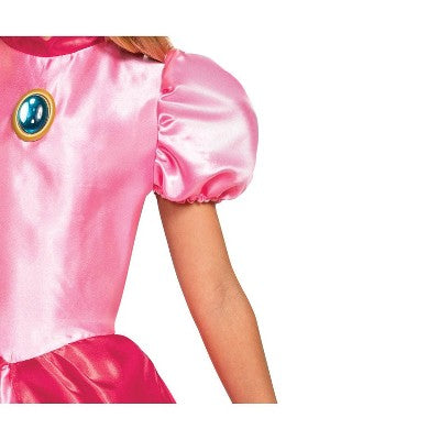 Kids' Super Mario Princess Peach Halloween Costume Dress with Headpiece 7-8