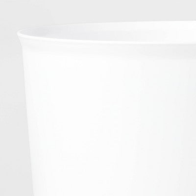 1.8gal Flexible Round Wastebasket White - Brightroom
