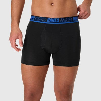 Hanes Men's Pouch X-Temp Trunks 3pk - Black/Gray/Blue M