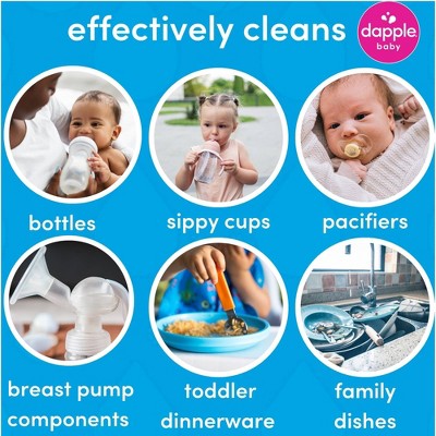 Dapple Bottle & Dish Soap - Fragrance Free - 3 fl oz: Hypoallergenic, Paraben-Free, Sulfate-Free, Dye-Free