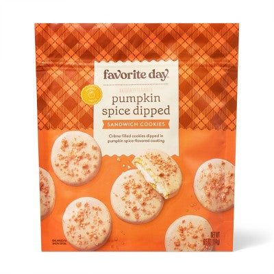 Fall Harvest Pumpkin Spice Dipped Sandwich Cookies - 6.5oz - Favorite Day