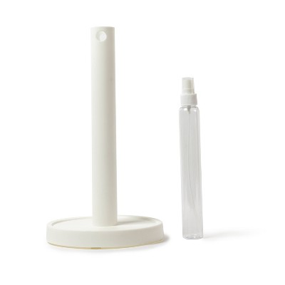 Towel Holder with Spray Bottle White - Bullseye's Playground