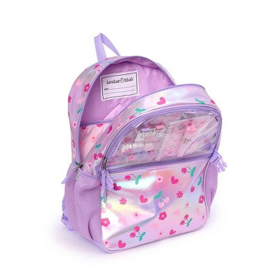 Locker Club Stationery 17" Backpack Set - Cherry