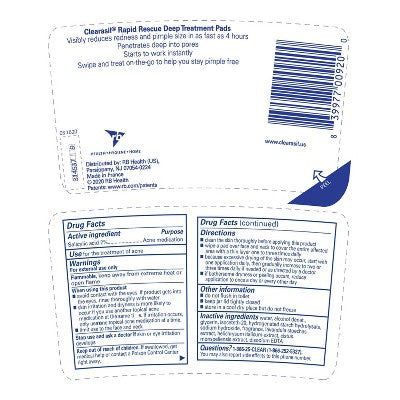 Clearasil Rapid Rescue Deep Treatment Pads - 90ct