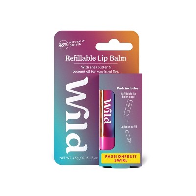 Wild Cosmetics Chrome Case Lip Balm Starter Kit - Passionfruit - 0.15oz