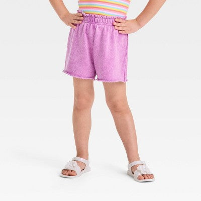 Grayson Mini Toddler Girls' French Terry Shorts - Purple 3T