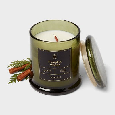 Wooden Wick Pumpkin Woods Jar Candle 12oz - Threshold