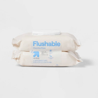 Cleansing Flushable Cloths - Fragrance Free - 120ct/2pk - up&up