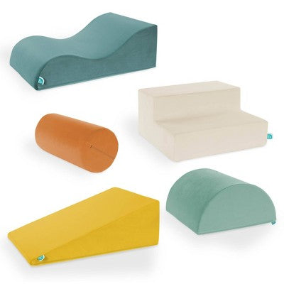 B. toys Foam Building Shapes for Indoor Play Soft Play Equipment - 5pc