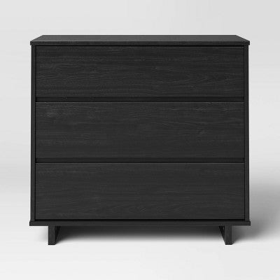 Modern 32" Wide 3 Drawer Dresser Black - Room Essentials (LOCAL PICKUP ONLY)