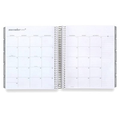 erin condren July 2024 June 2025 Academic Planner 7"x9" Colorblock Circles Coral