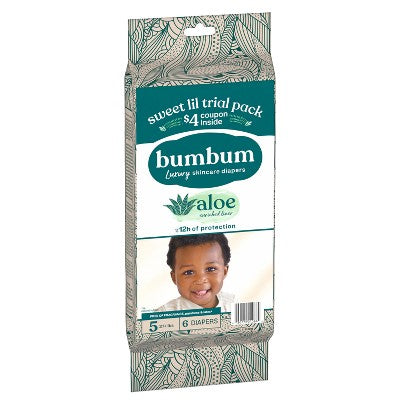 bumbum Luxury Skincare Disposable Diapers - Size 5 - 6ct