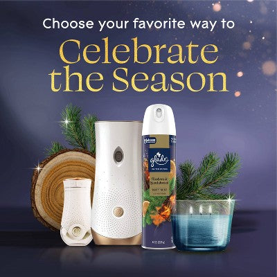 Glade 3 Wick Fall Candle in Glass Jar - Embers & Sandalwood - 6.8oz