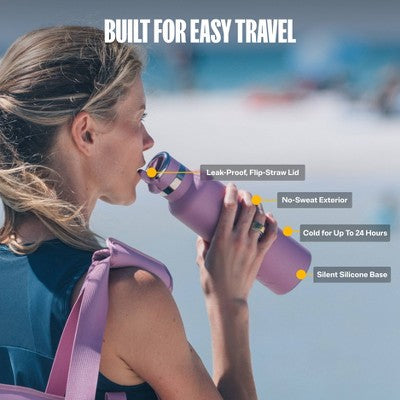 RTIC Outdoors 20 fl oz Journey Stainless Steel Water Bottle - Rosewood