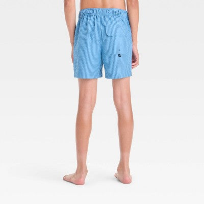 Boys' Striped Swim Shorts - art class Blue XS